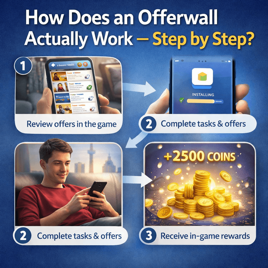 How an offerwall works step by step