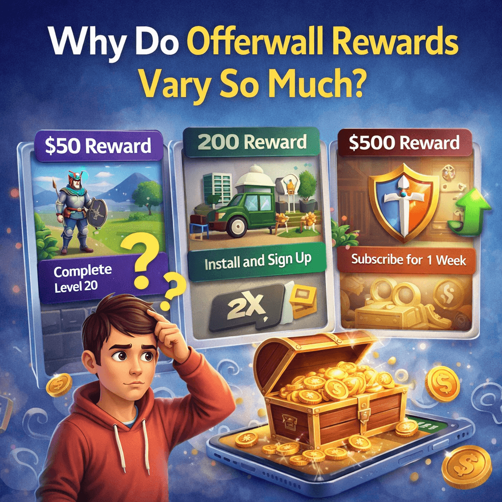 Why do offerwall rewards vary